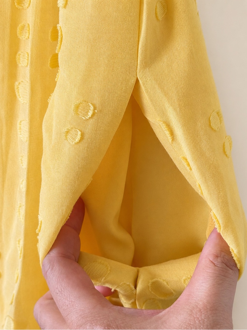 Vince Yellow Textured Cotton Silk Sleeveless Fit & Flare Dress Size 12 - Picture 6 of 9
